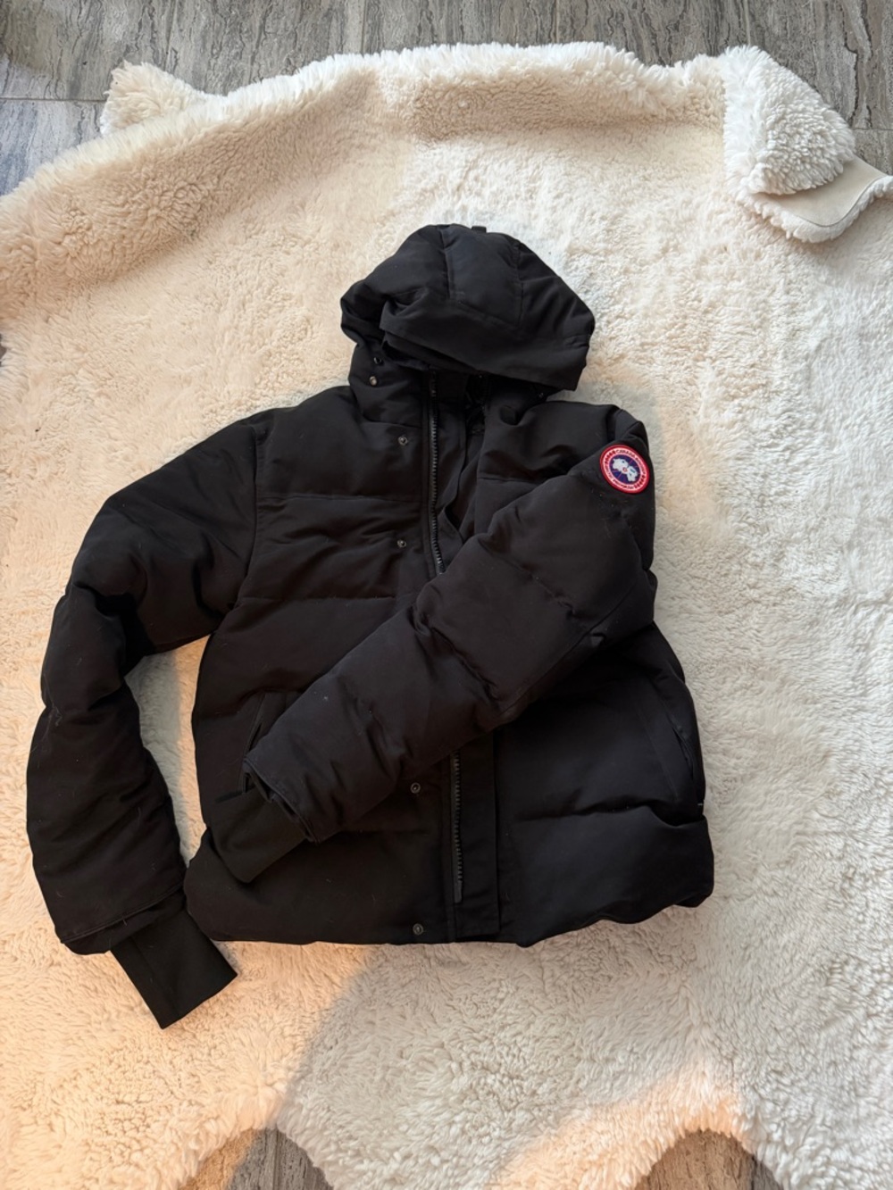 Canada Goose Black Puffer Jacket with Hood